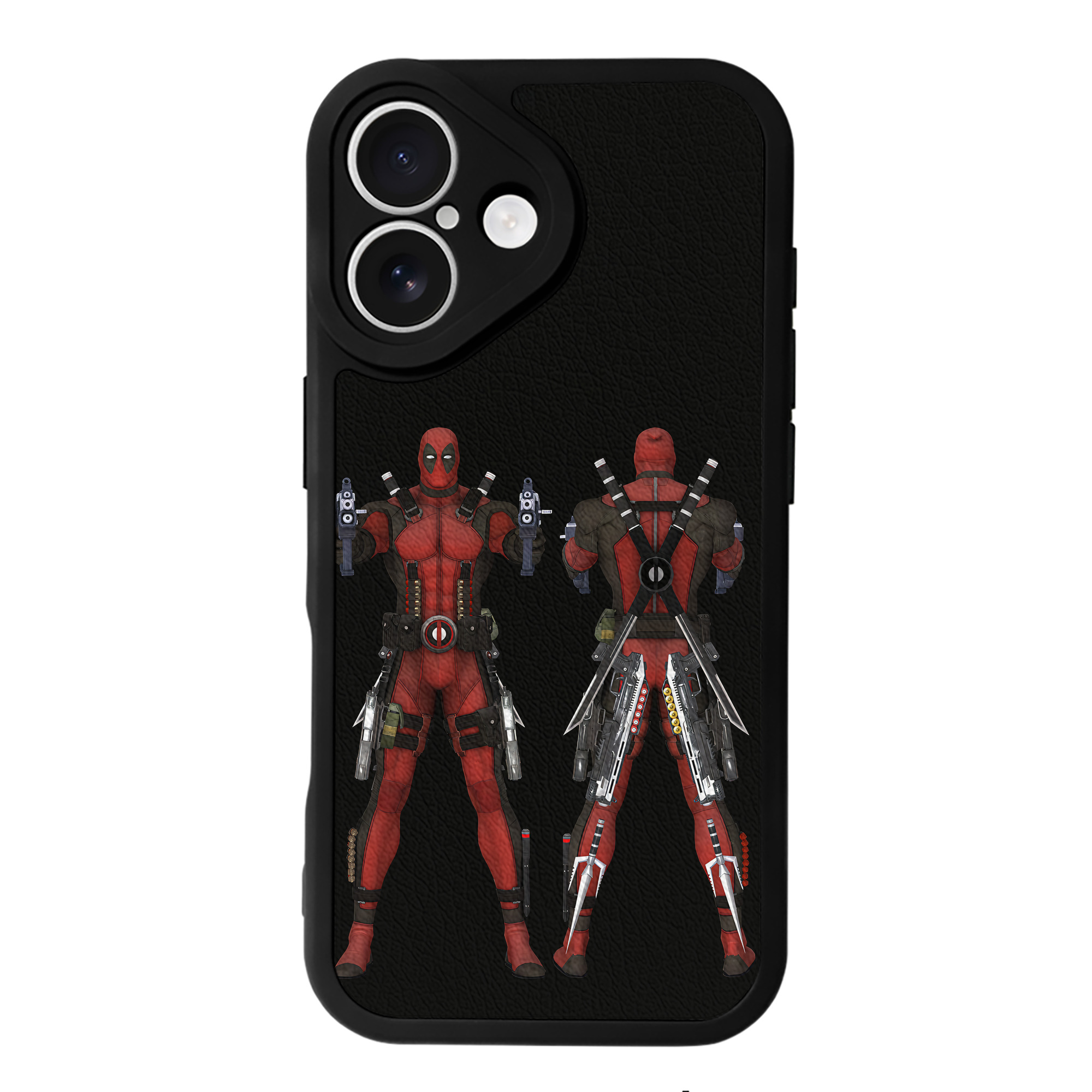 （画像用） Deadpool デッドプール 【iPhone 16シリーズ対応】シリコンスマホケース（レザー調） 材質：シリコン